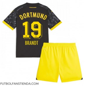 Borussia Dortmund Julian Brandt #19 Segunda Equipación Niños 2023-24 Manga Corta (+ Pantalones cortos)
